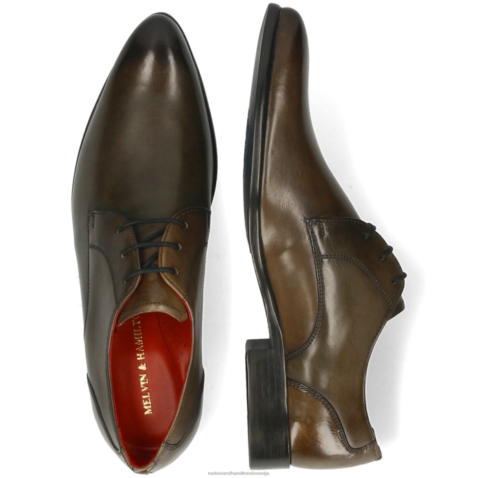 Melvin & Hamilton derbi čevlji kaki moški toni 1 FLJ6L480