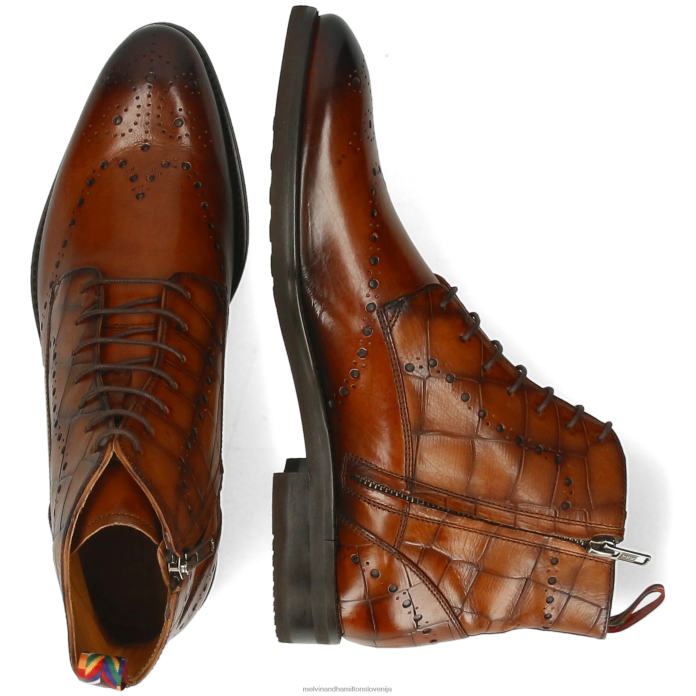 Melvin & Hamilton gležnarji rjav moški bobi 9 FLJ6L104