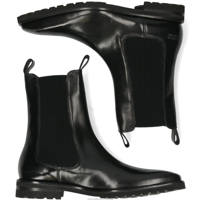 Melvin & Hamilton gležnarji Črna moški Klark 49 FLJ6L56