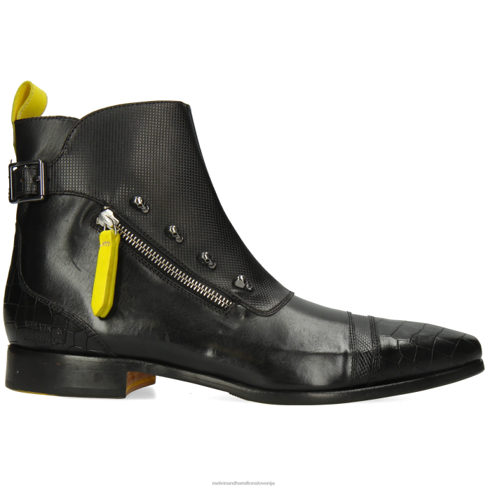 Melvin & Hamilton gležnarji Črna moški elvis 25 FLJ6L1