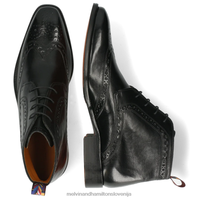 Melvin & Hamilton gležnarji Črna moški jeff 7 FLJ6L126