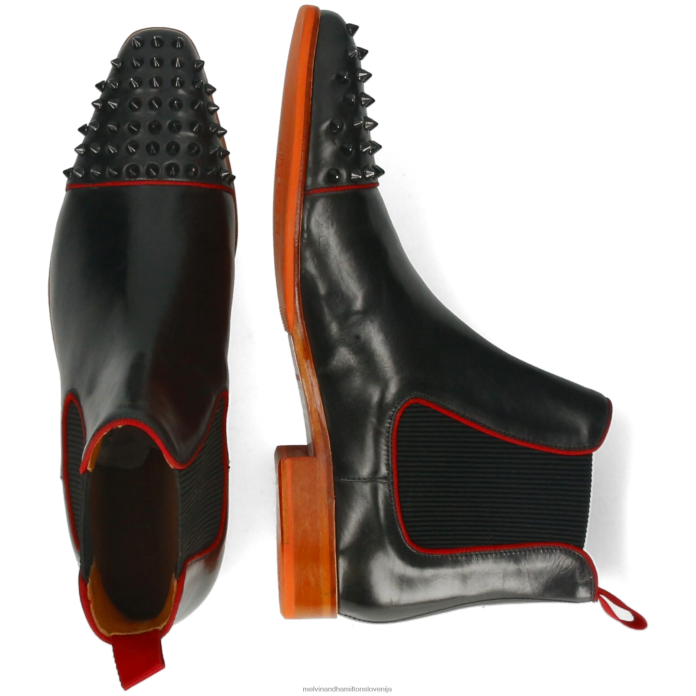 Melvin & Hamilton gležnarji Črna moški lewis 57 FLJ6L8