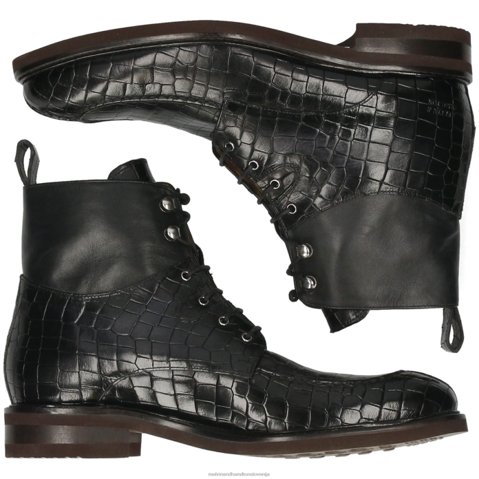 Melvin & Hamilton gležnarji Črna moški parker 3 FLJ6L58