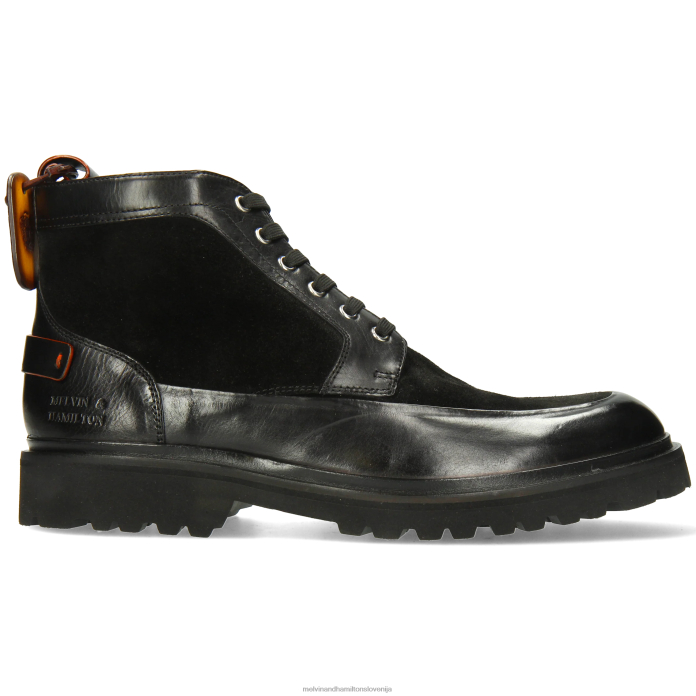 Melvin & Hamilton gležnarji Črna moški preluknjati 23 FLJ6L41