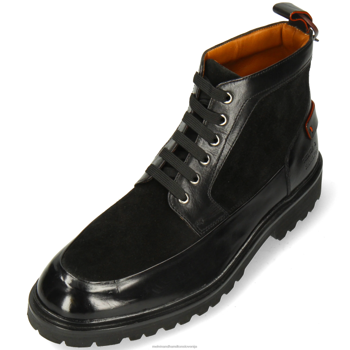 Melvin & Hamilton gležnarji Črna moški preluknjati 23 FLJ6L41