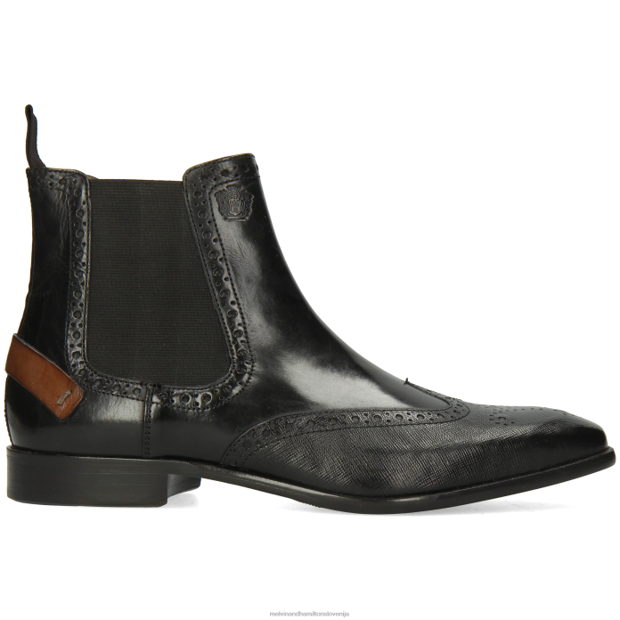 Melvin & Hamilton gležnarji Črna moški vez 3 FLJ6L25