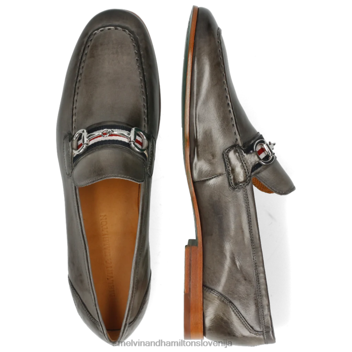 Melvin & Hamilton loaferji siva moški clive 16 FLJ6L307