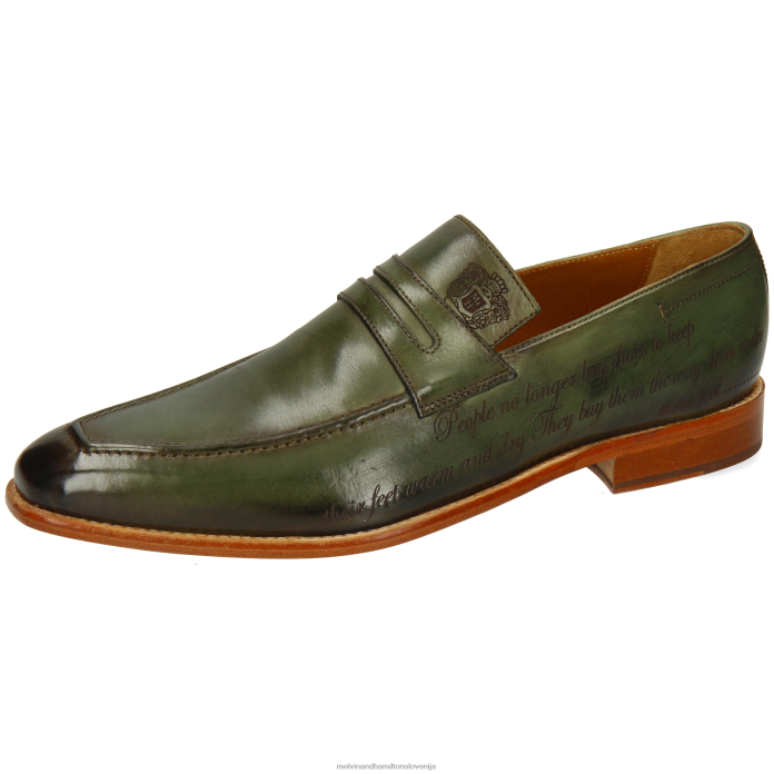 Melvin & Hamilton loaferji zelena moški leonardo 37 FLJ6L227