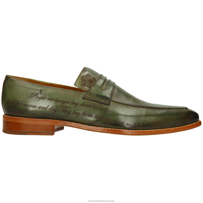 Melvin & Hamilton loaferji zelena moški leonardo 37 FLJ6L227