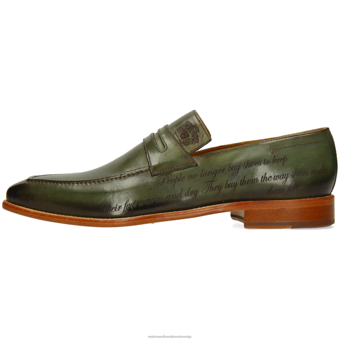 Melvin & Hamilton loaferji zelena moški leonardo 37 FLJ6L227