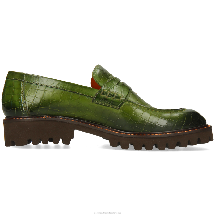 Melvin & Hamilton loaferji zelena moški preluknjati 9 FLJ6L265