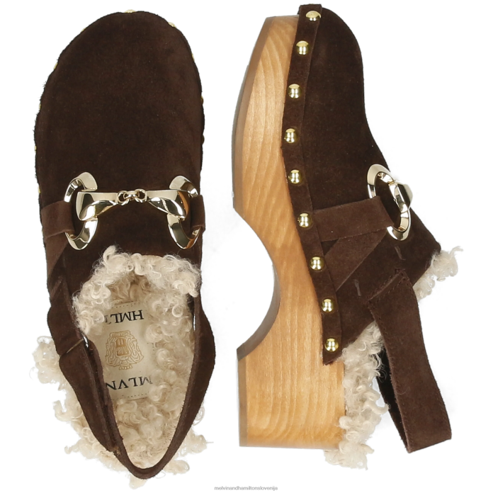 Melvin & Hamilton cokle rjav ženske flora 1 FLJ6L1992