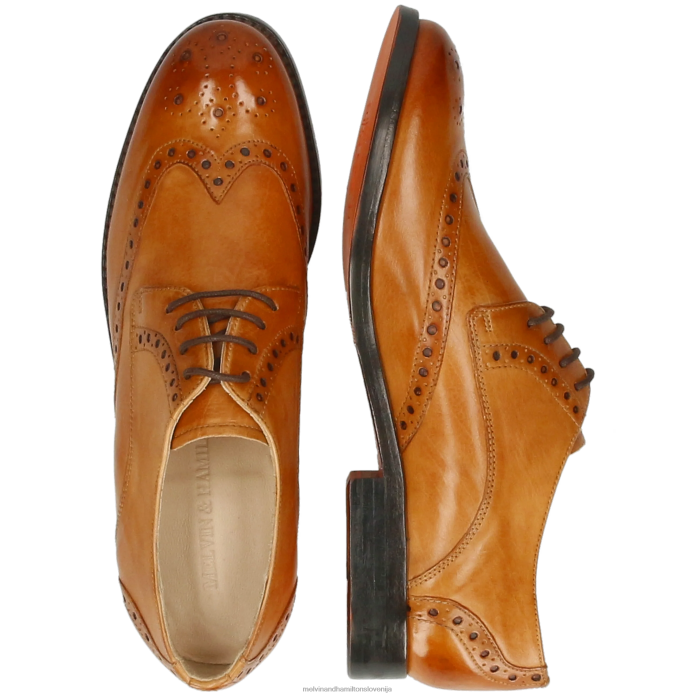 Melvin & Hamilton derbi čevlji svetlo rjava ženske amelie 3 FLJ6L1505