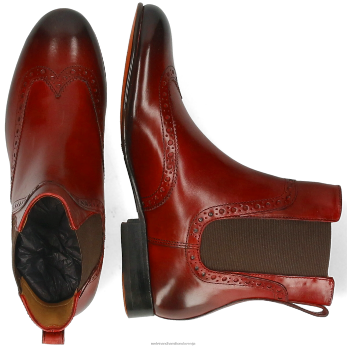 Melvin & Hamilton gležnarji rdeča ženske sally 192 FLJ6L833