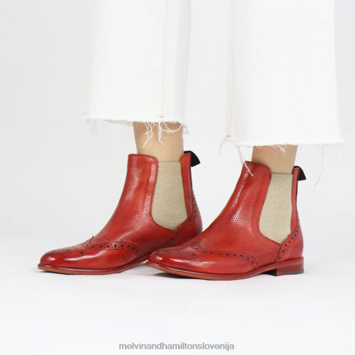 Melvin & Hamilton gležnarji rdeča ženske selina 6 FLJ6L1072