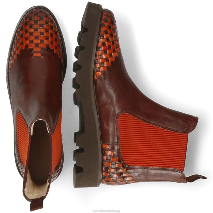 Melvin & Hamilton gležnarji rjav ženske molly 10 FLJ6L889