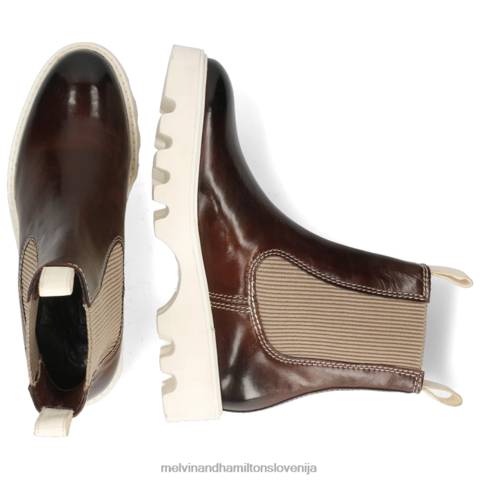 Melvin & Hamilton gležnarji rjav ženske sally 135 FLJ6L1016