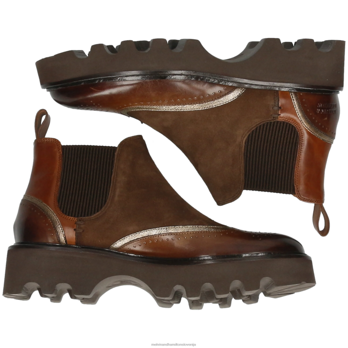 Melvin & Hamilton gležnarji rjav ženske sally 19 FLJ6L822
