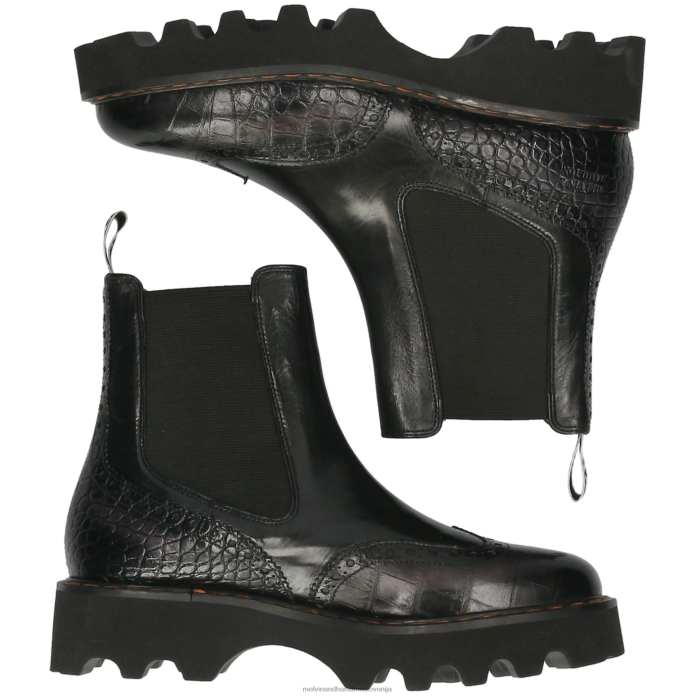 Melvin & Hamilton gležnarji Črna ženske megan 37 FLJ6L911