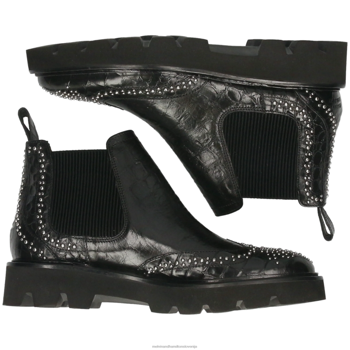 Melvin & Hamilton gležnarji Črna ženske sally 45 FLJ6L856