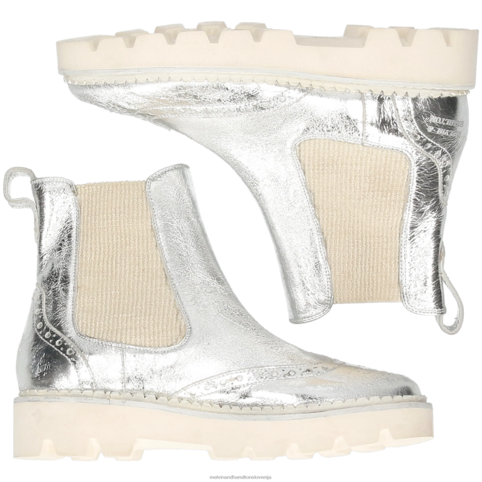 Melvin & Hamilton gležnarji srebro ženske žad 8 FLJ6L990