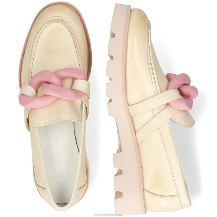 Melvin & Hamilton loaferji bež ženske žad 32 FLJ6L1411