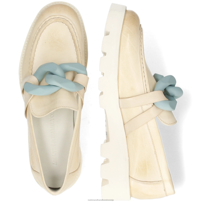 Melvin & Hamilton loaferji bež ženske žad 32 FLJ6L1432