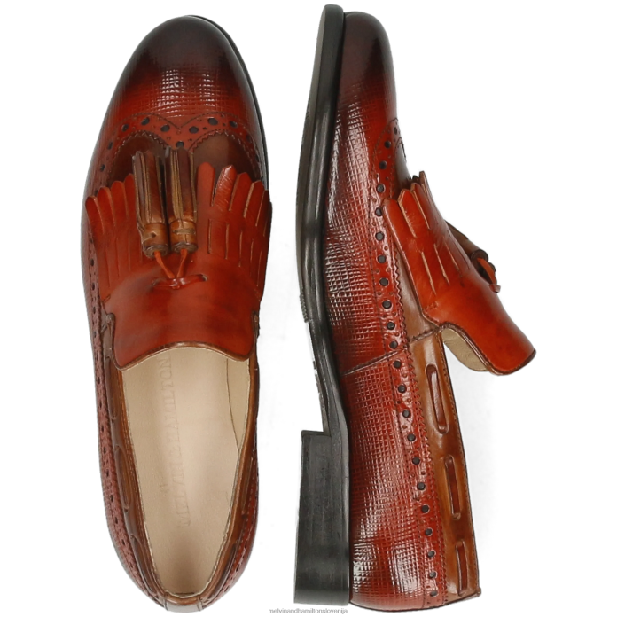 Melvin & Hamilton loaferji oranžna ženske selina 3 FLJ6L1397