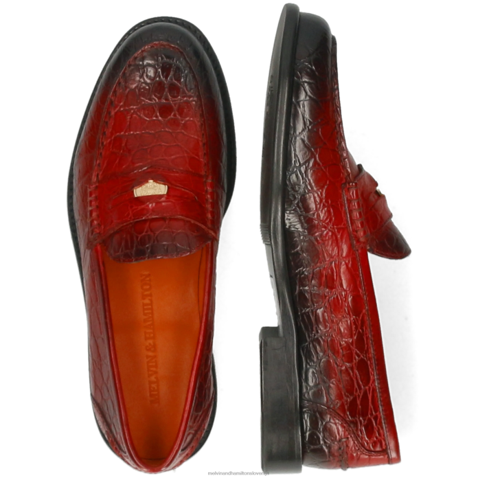 Melvin & Hamilton loaferji rdeča ženske gianna 3 FLJ6L1318