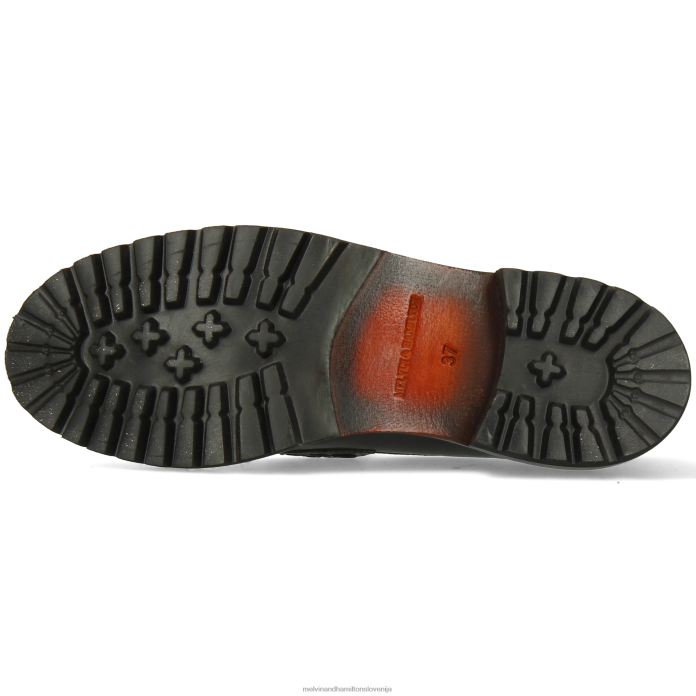 Melvin & Hamilton loaferji Črna ženske vladar 6 FLJ6L1309