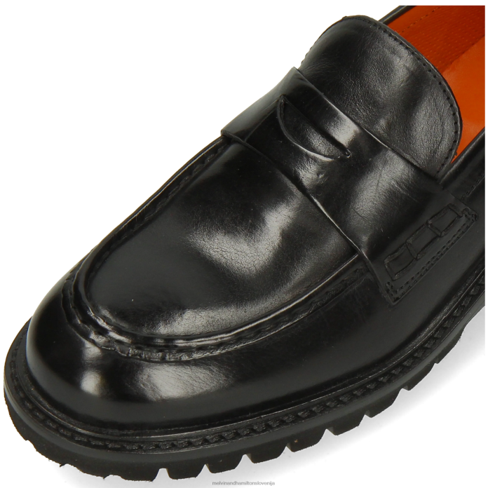 Melvin & Hamilton loaferji Črna ženske vladar 6 FLJ6L1309