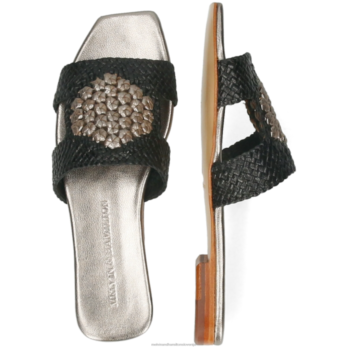 Melvin & Hamilton mule Črna ženske brooke 16 FLJ6L1578