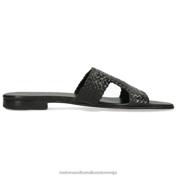 Melvin & Hamilton mule Črna ženske hana 74 FLJ6L1689