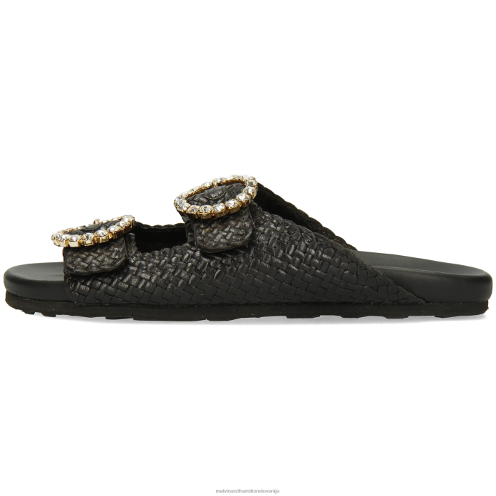 Melvin & Hamilton mule Črna ženske petra 1 FLJ6L1629