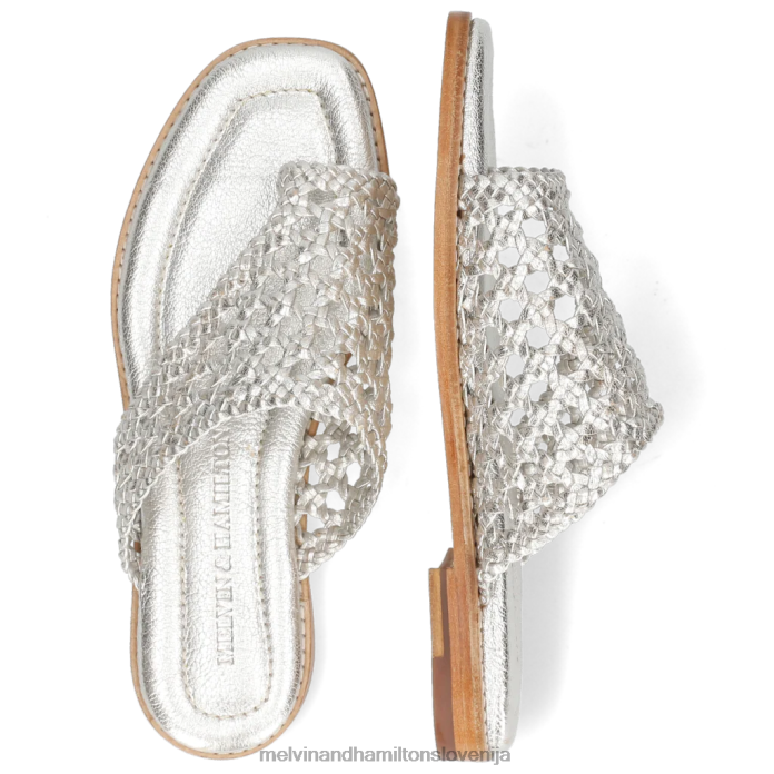 Melvin & Hamilton mule srebro ženske elodie 16 FLJ6L1681