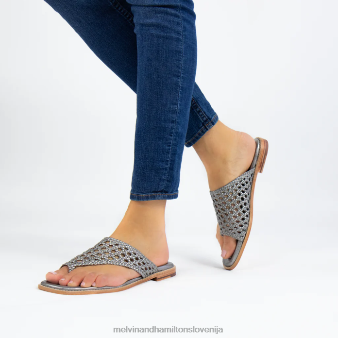 Melvin & Hamilton mule srebro ženske elodie 16 FLJ6L1749