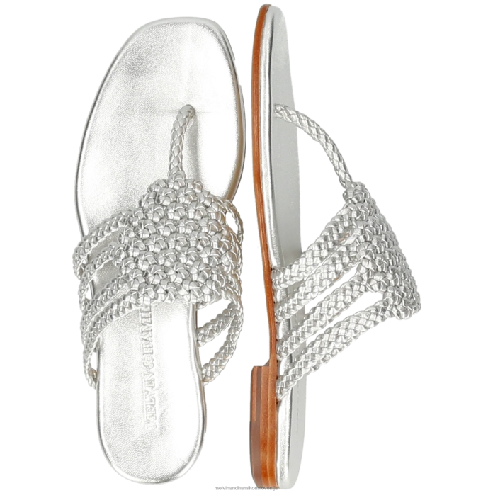 Melvin & Hamilton mule srebro ženske elodie 61 FLJ6L1566