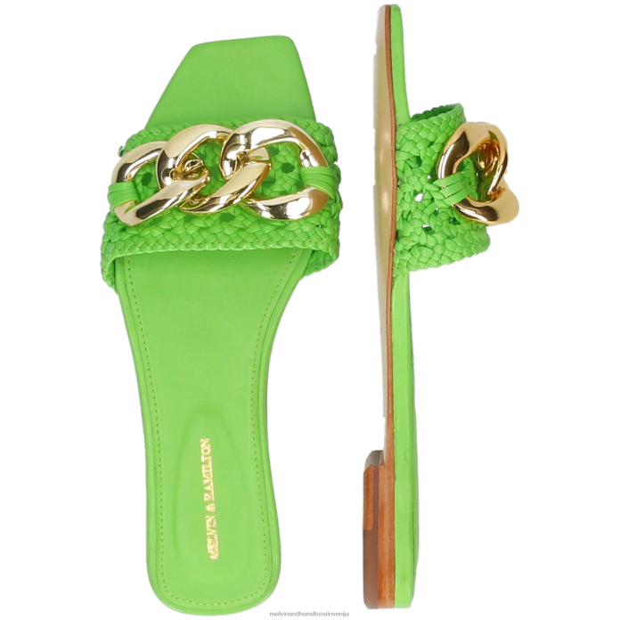 Melvin & Hamilton mule zelena ženske brooke 12 FLJ6L1612